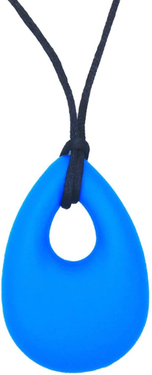 Bijtketting - Kauwketting | Druppel Blauw | Bijtspeelgoed voor jongens en meisjes